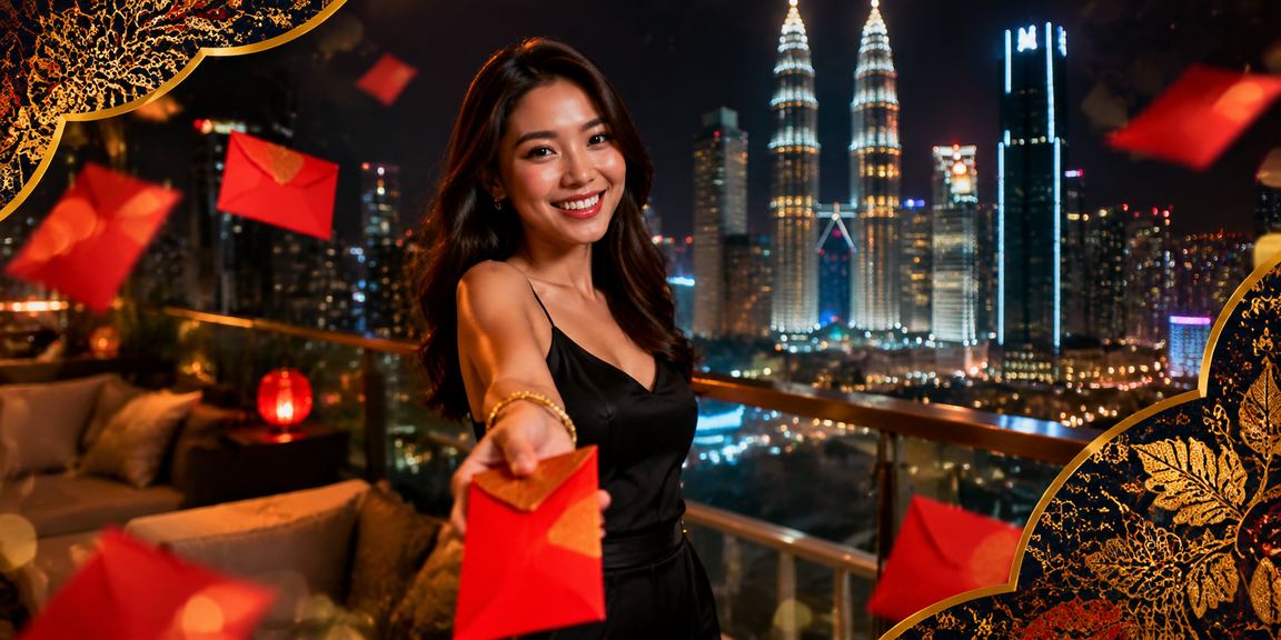 Sampul merah bonus bergaya batik Kuala Lumpur untuk pemain Malaysia